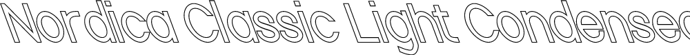 Preview image for Nordica Classic Light Condensed Opposite Oblique Outline