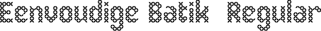 Eenvoudige Batik  Regular font