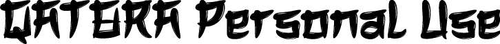 QATORA Personal Use font