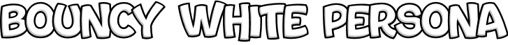 Bouncy White PERSONA font