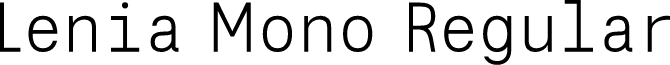 Lenia Mono DEMO Regular font