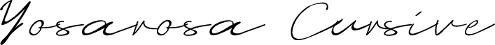 Yosarosa Cursive Tattoo   font