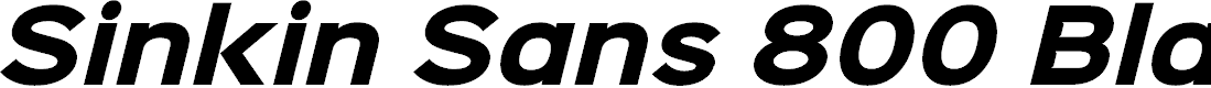 Preview image for Sinkin Sans 800 Black Italic