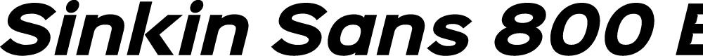 Preview image for Sinkin Sans 800 Black Italic