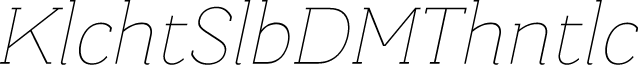 Kulachat Slab DEMO Thin Italic