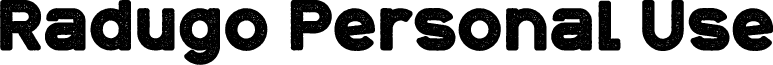 Radugo Personal Use font