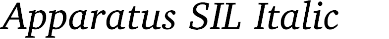 Preview image for Apparatus SIL Italic