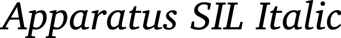 Preview image for Apparatus SIL Italic
