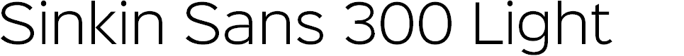 Preview image for Sinkin Sans 300 Light
