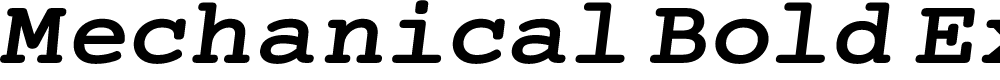 Preview image for Mechanical Bold Extended Oblique