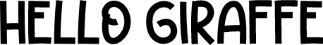 HELLO GIRAFFE font
