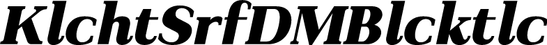 Kulachat Serif DEMO Black Italic