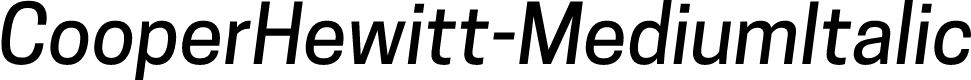 Preview image for CooperHewitt-MediumItalic