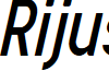 Rijusans Italic font