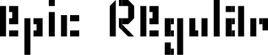 Epic Regular Font by Patrick Gregory | FontSpace
