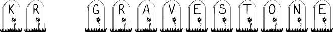 KR Gravestone font