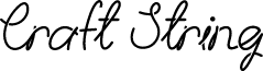 Craft String font