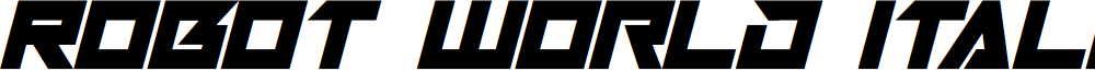 Robot World Italic font
