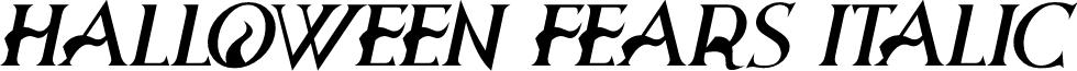 Halloween Fears Italic font