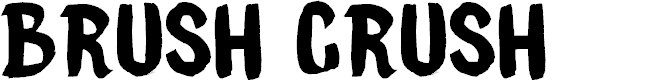 DK Brush Crush Font Designed by David Kerkhoff