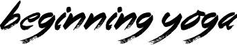 Beginning Yoga font