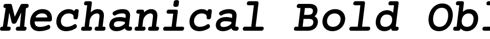 Preview image for Mechanical Bold Oblique