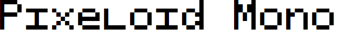 Pixeloid Mono font