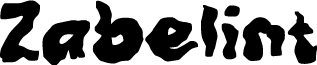 Zabelint font