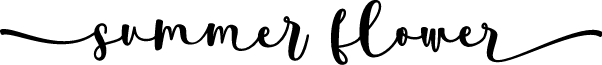 summer flower- personal use font
