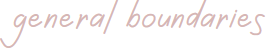 general boundaries