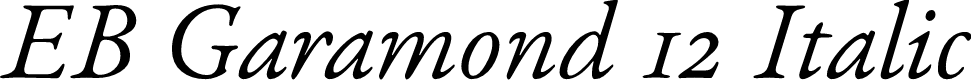Preview image for EB Garamond 12 Italic