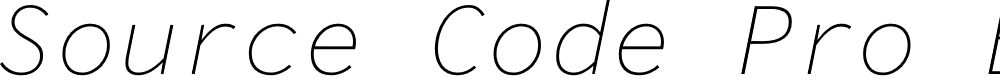 Preview image for Source Code Pro ExtraLight Italic