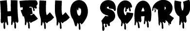 Hello Scary font