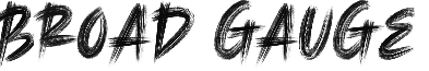 Broad Gauge Free Regular font