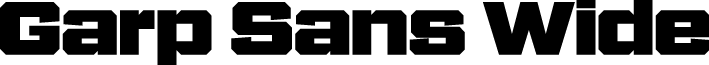 Garp Sans Wide font