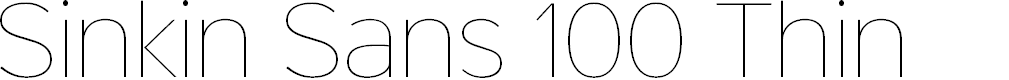 Preview image for Sinkin Sans 100 Thin