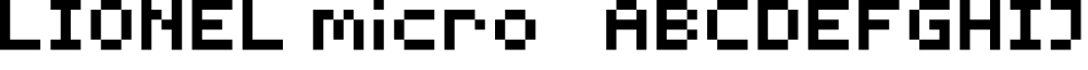 Lionel Micro NBP font
