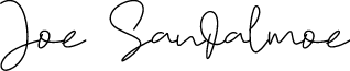 Joe Sandalmoe font