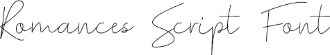 Preview image for Romances Script Font