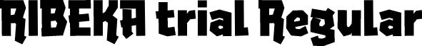 RIBEKA trial Regular font