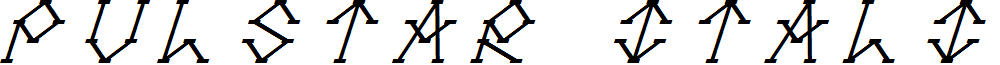 Pulstar Italic font