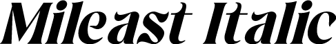 Mileast Italic font