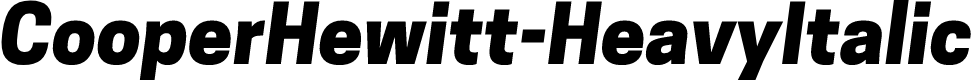 Preview image for CooperHewitt-HeavyItalic