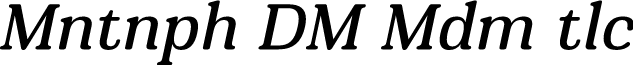 Montnapha DEMO Medium Italic