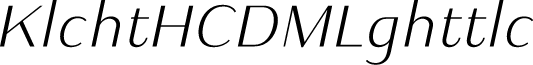 Kulachat HC DEMO Light Italic