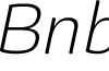 Banburi DEMO ExtraLight Italic font