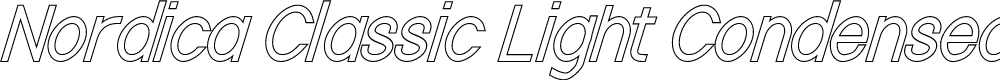 Preview image for Nordica Classic Light Condensed Oblique Outline
