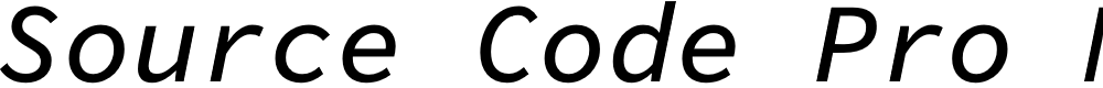 Preview image for Source Code Pro Medium Italic
