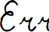 Erratic Cursive font