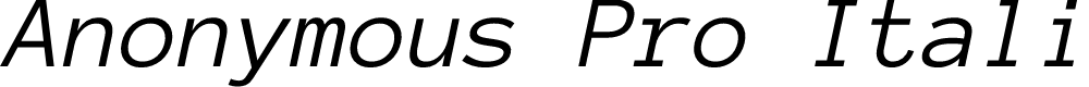 Preview image for Anonymous Pro Italic